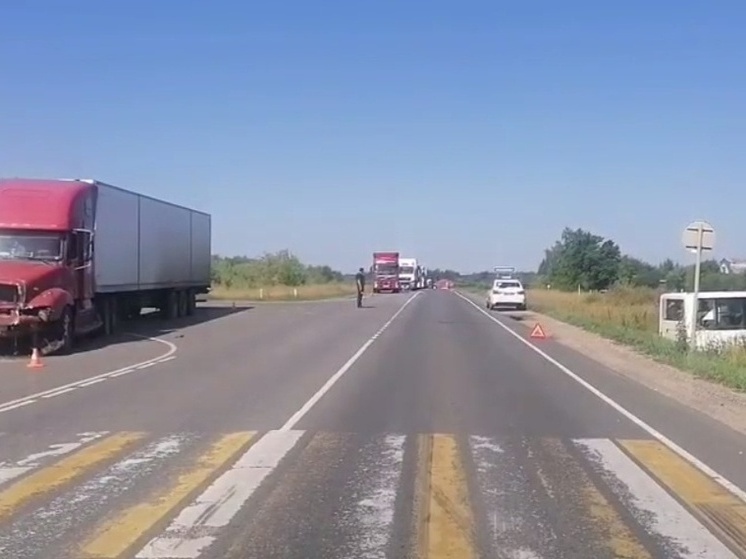 Микроавтобус и большегруз столкнулись на нижегородской трассе