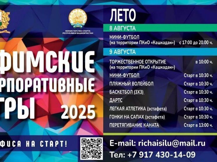 Предприятия и компании поборются за победу в «Уфимских летних корпоративных играх»