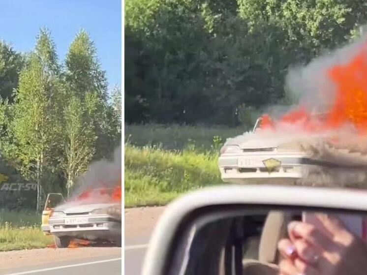 «Четырка» сгорела дотла на трассе «Сибирь» под Новосибирском