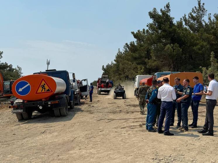 Лесной пожар под Геленджиком распространился на 4 гектара