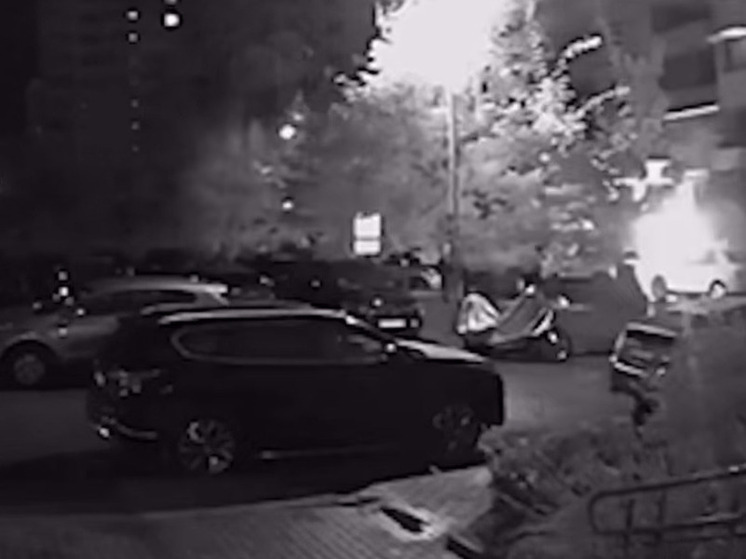 Момент падения беспилотника в Минске попал на видео