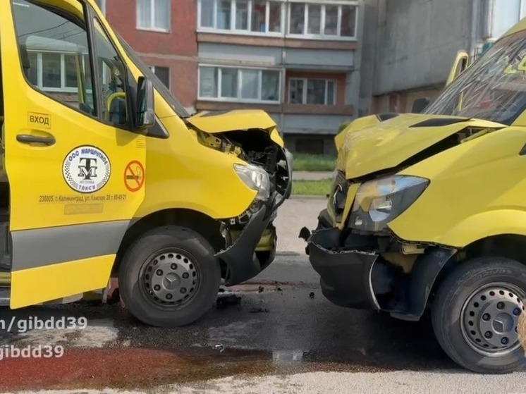 В Калининграде столкнулись две маршрутки