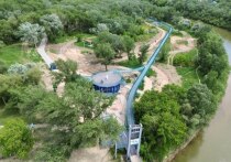 В Рубцовске строительные работы парка-набережной на правом берегу Алея выходят на финишную прямую