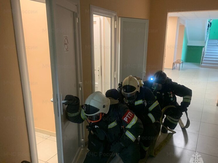Пожарные провели учения в школе Плавского района