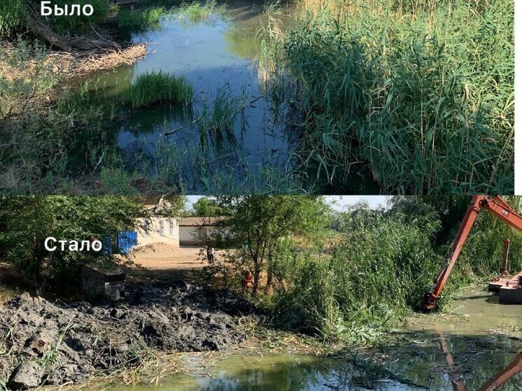 В районе Калмыкии продолжают очистку водоемов