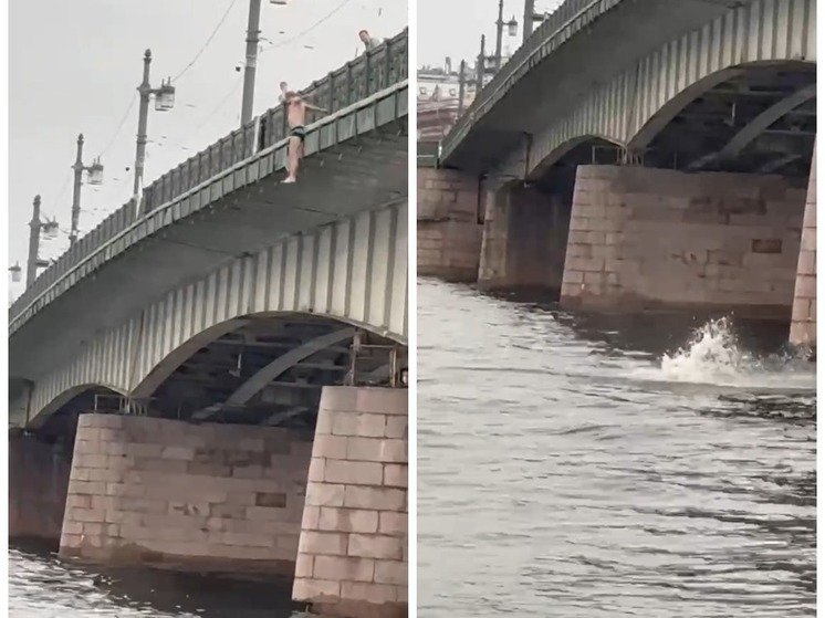 В МЧС не одобрили сумасбродный прыжок петербуржца с моста в Неву