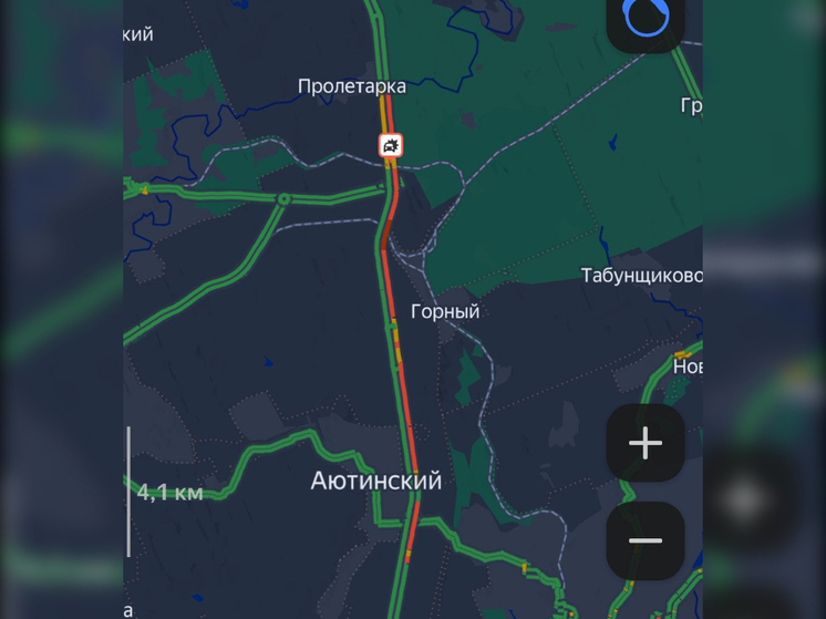 На трассе М-4 «Дон» в сторону Москвы образовался дорожный затор на 16 километров