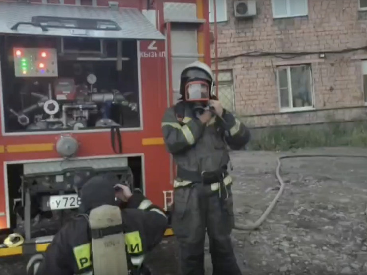 В городе Кызыле произошел пожар  в здании кафе