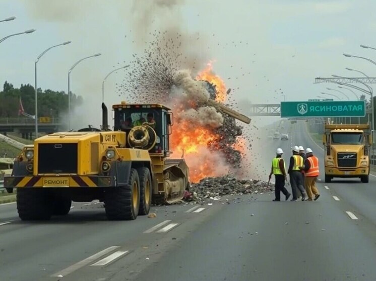 На дороге Макеевка – Ясиноватая рабочий подорвался на взрывоопасном предмете