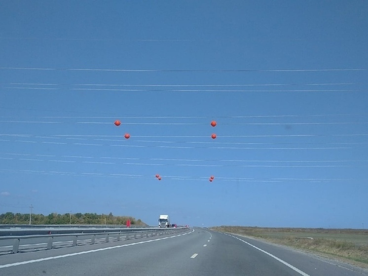 Псковичам рассказали, зачем нужны яркие шары на проводах над дорогами