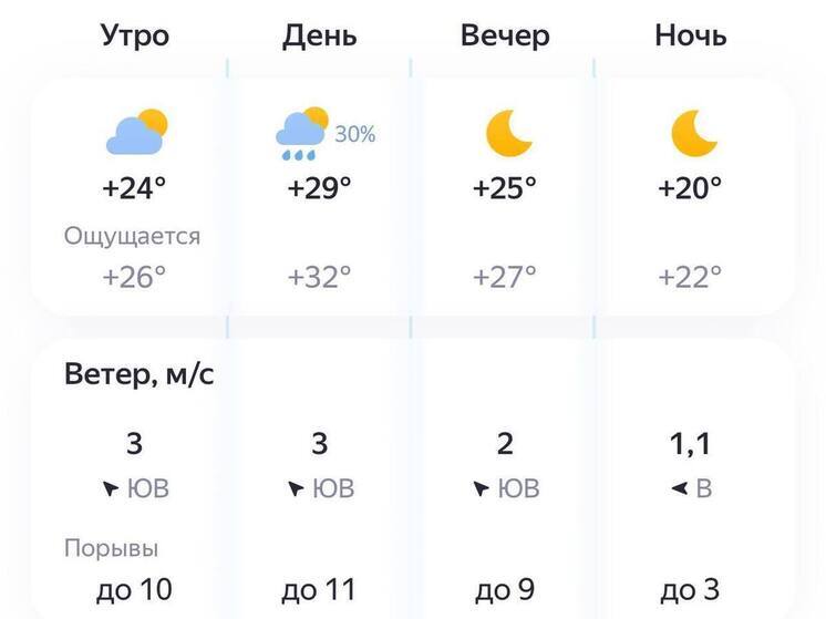 Пензенцев предупредили о дожде в первой половине дня
