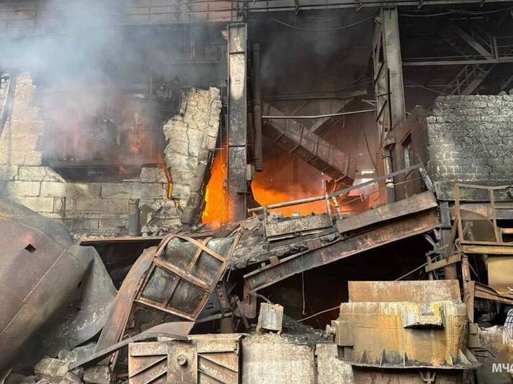 В ЛНР на стахановском заводе произошёл пожар