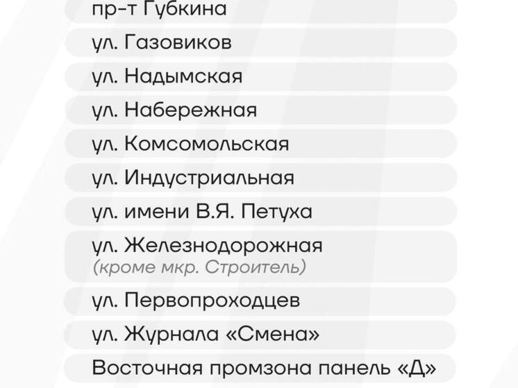 Часть Нового Уренгоя останется без горячей воды на 2 недели