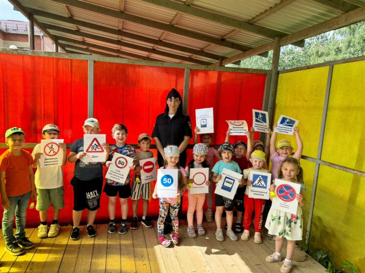 В Смоленской области сотрудники Госавтоинспекции проводят познавательные занятия для самых маленьких участников дорожного движения