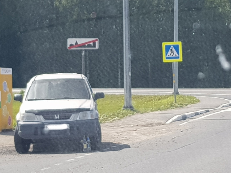 Неопознанный автомобиль две недели стоит возле режимного объекта в Карелии
