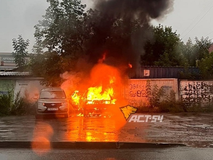 Труп мужчины нашли в сгоревшем авто в Новосибирске
