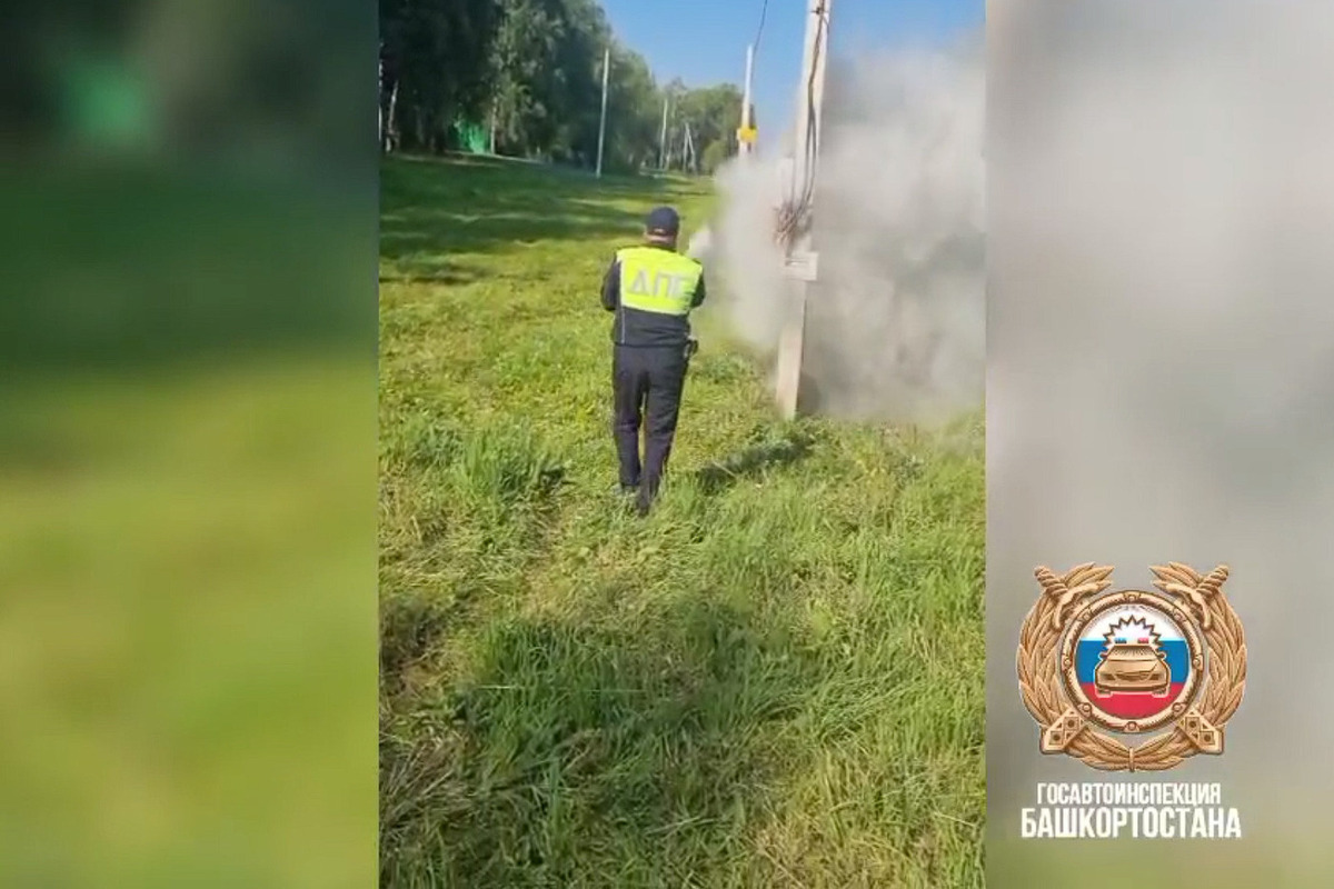 В Башкирии автоинспекторы предотвратили крупный пожар