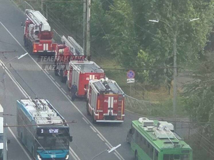 Эвакуировали из-за пожара из детсада в Казани детей и сотрудников