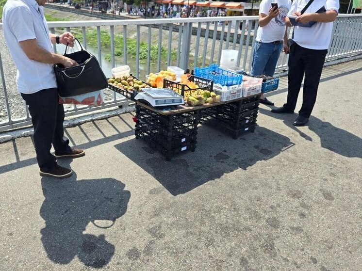 В Сочи у уличных торговцев правоохранители изъяли 45 кг несанкционированных фруктов и ягод