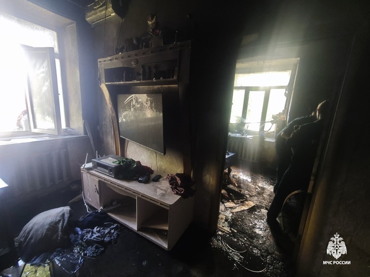 В Комсомольске-на-Амуре пожар: пострадали четверо детей и их отец