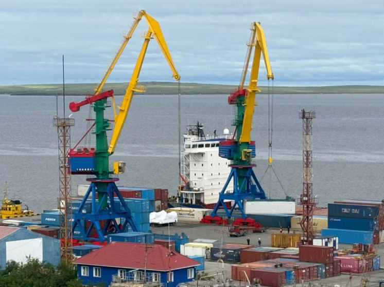 Более 3,7 тыс. тонн грузов доставил на Чукотку теплоход "ФЕСКО Новик"