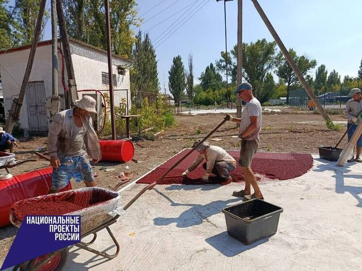 В Нижнегорском районе завершается благоустройство общественной территории