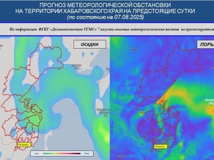 7 августа: в Хабаровском крае нет опасных явлений, но есть паводковая угроза
