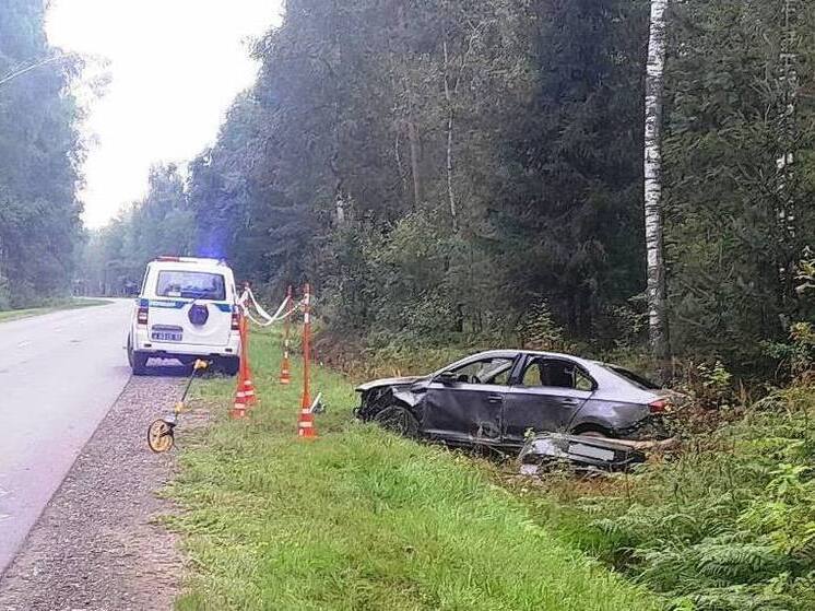 В Парфинском округе один человек погиб и один пострадал при улете машины в кювет