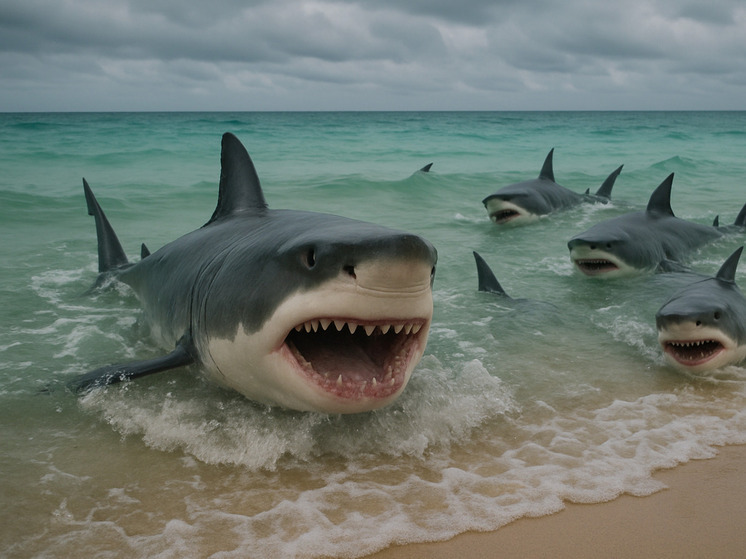 SHOT: акулы приплыли к берегу в турецком Бодруме и напугали российских туристов