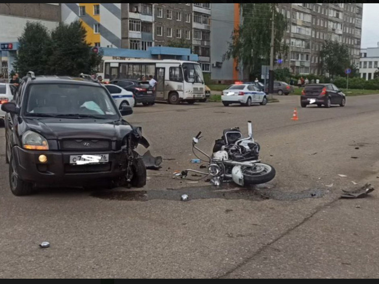 В Тутаеве в ДТП пострадал мотоциклист хирург