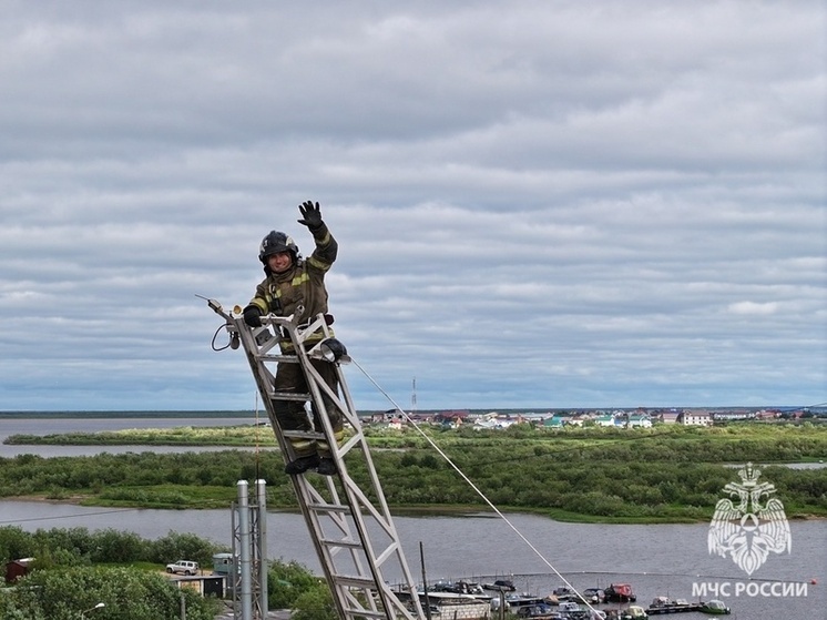 В пожарно-спасательной части ГУ МЧС России по НАО прошла тренировка