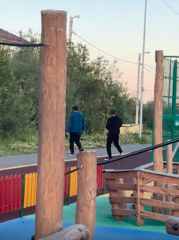 Мигранты с пивом и громким матом смотрели футбол на детской площадке в Салехарде