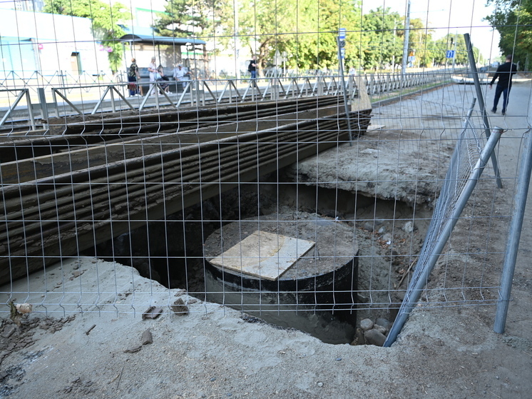 Замену коллектора на улице Московской в Краснодаре планируют завершить к 1 сентября