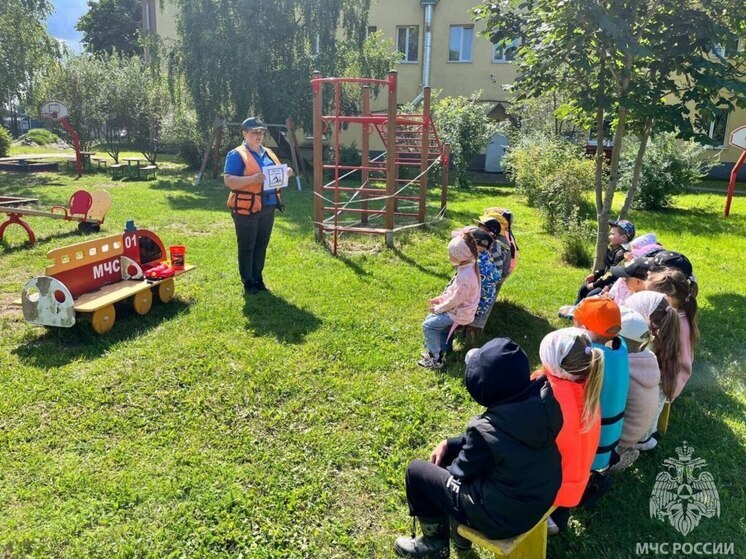 Калининградские спасатели познакомили детей со знаками на водоёмах