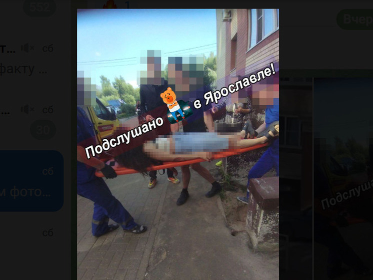 В Ярославле молодая девушка выпала из окна 6 этажа.
