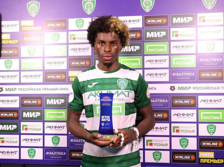 Ангольский легионер «Ахмата» был признан лучшим игроком матча с «Зенитом»