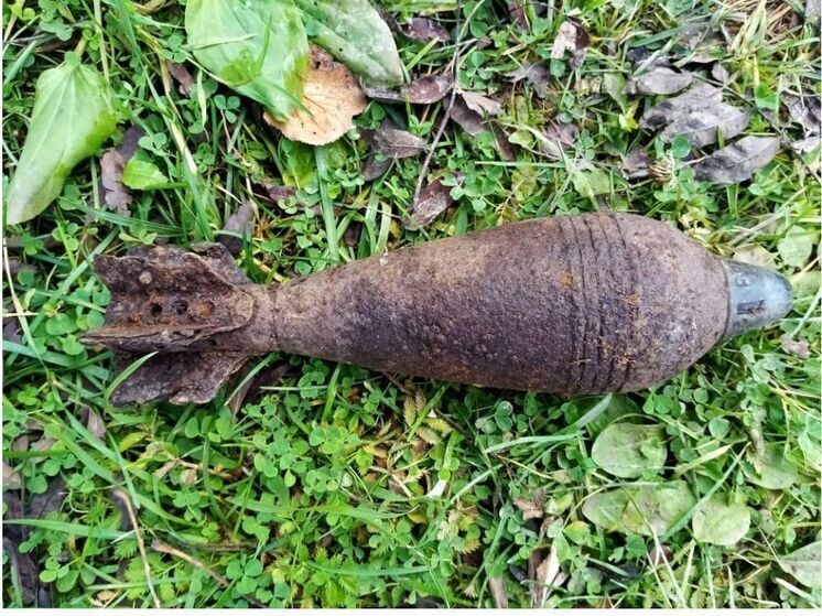 Под Смоленском нашли минометную мину времен войны