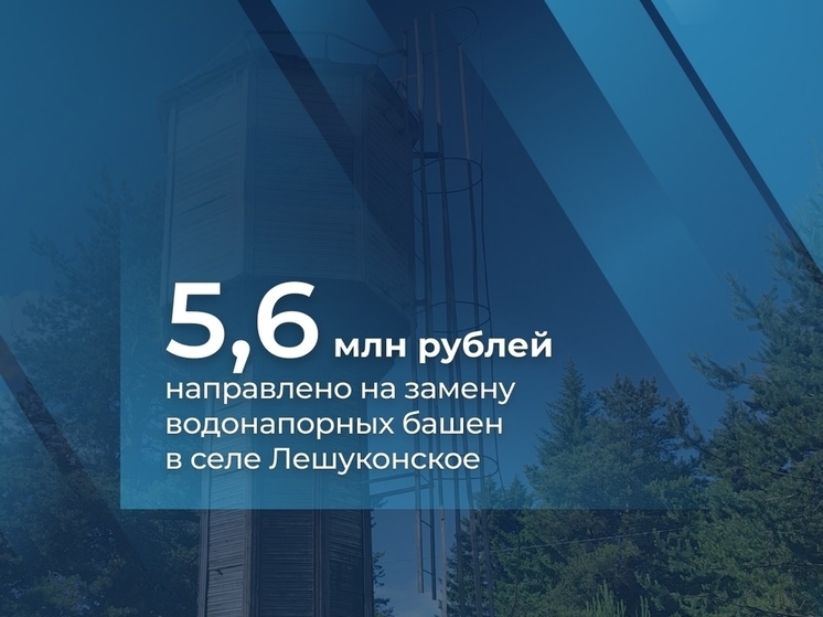 В Лешуконском заменят аварийные водонапорные башни