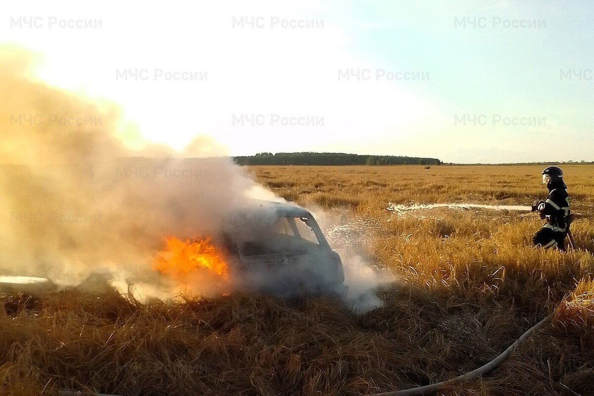 В Чувашии за сутки огонь уничтожил и повредил два автомобиля