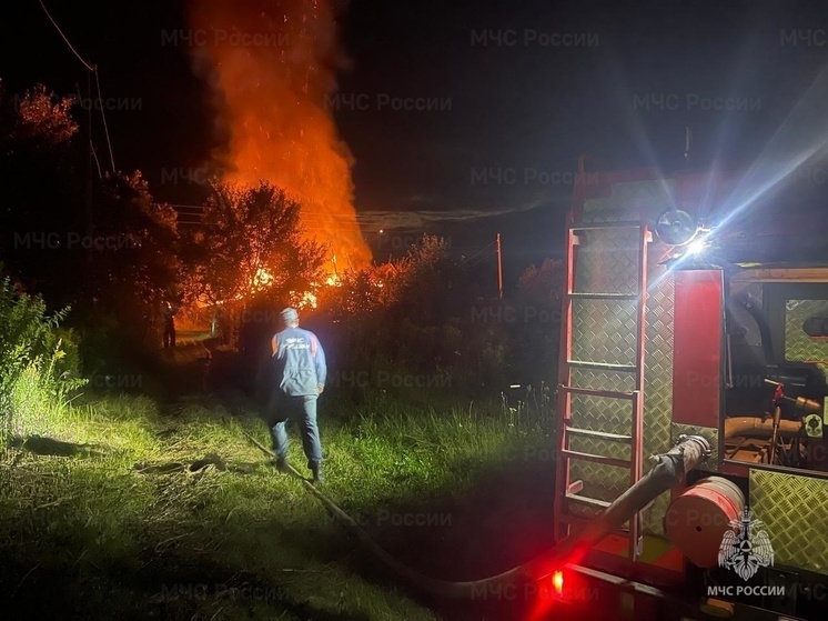 В Орловской области сгорел дачный дом