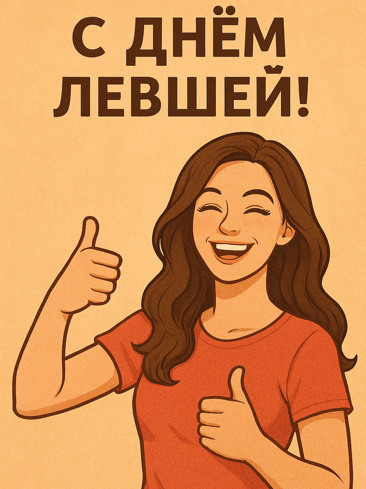 Открытка и поздравления на День левшей