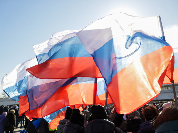 В Крыму украинские переселенцы провели патриотический флешмоб «Я русский»