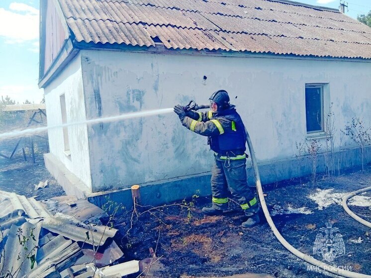 В херсонском селе Семеновка случился пожар