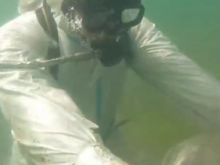 С морского дна в Анапе подняли 253 мешка с мазутом