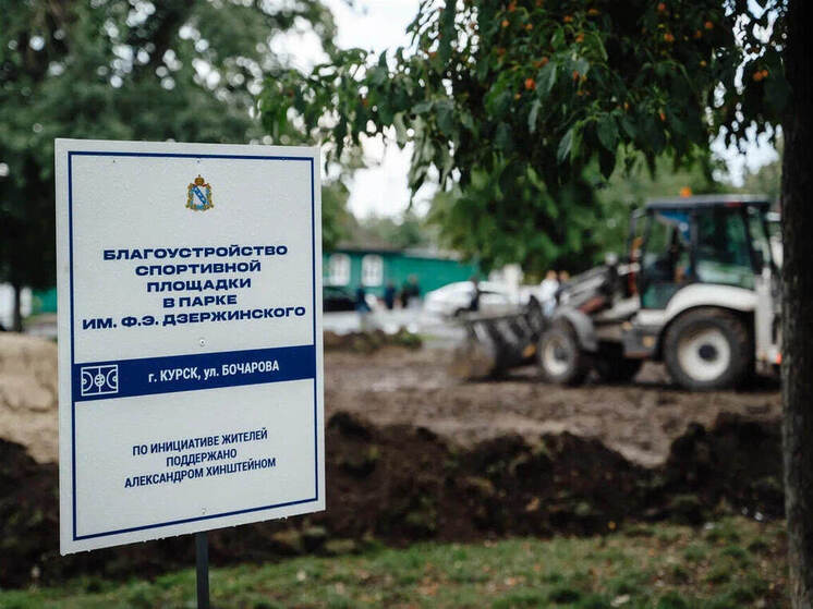 Construction of a modern sports ground has begun in Dzerzhinsky Park in Kursk