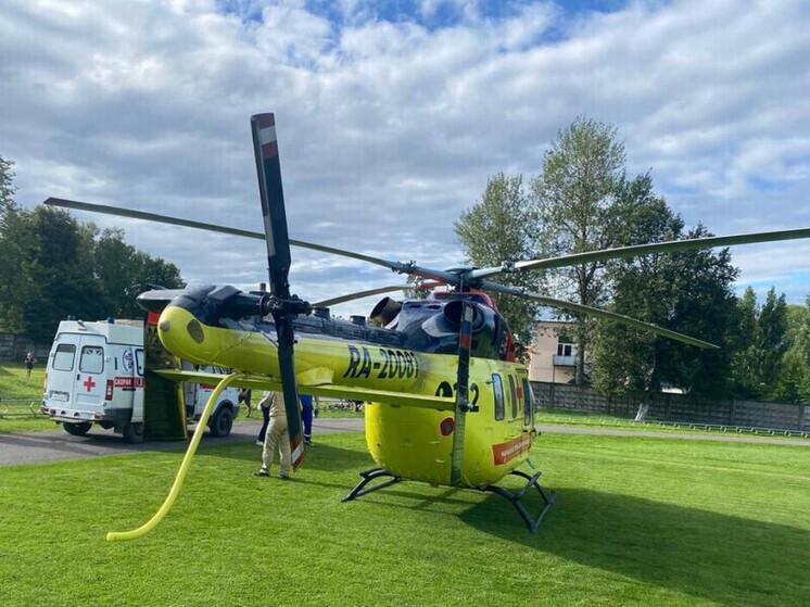 Калужская санавиация спасла мотоциклиста с тяжёлыми травмами