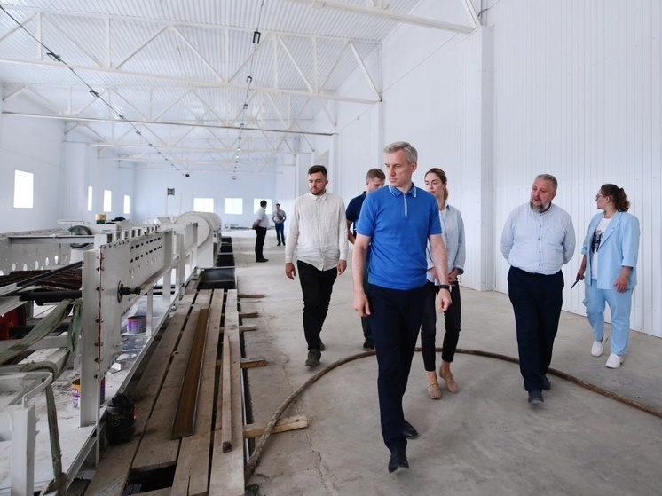Василий Анохин побывал на новом льнозаводе в Починковском районе