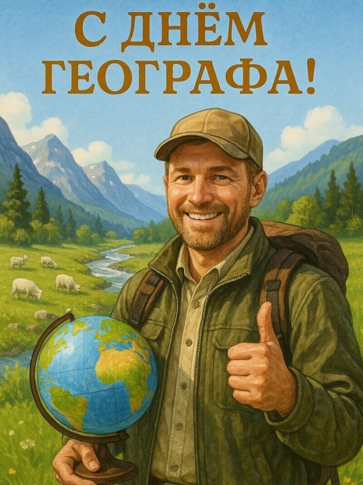Открытки и поздравления на День географа