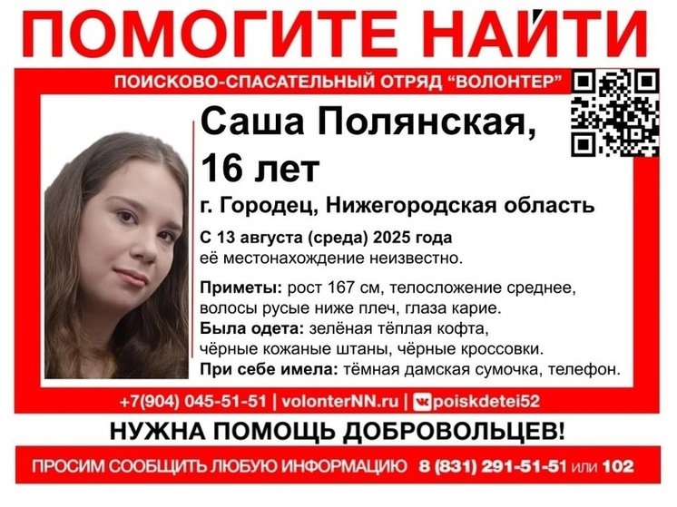 Подростка разыскивают в Нижегородской области