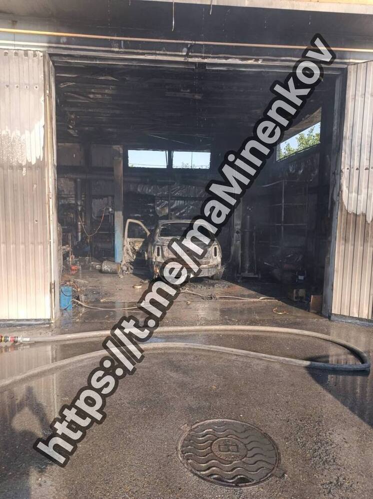 В Невинномысске сгорел автомобиль